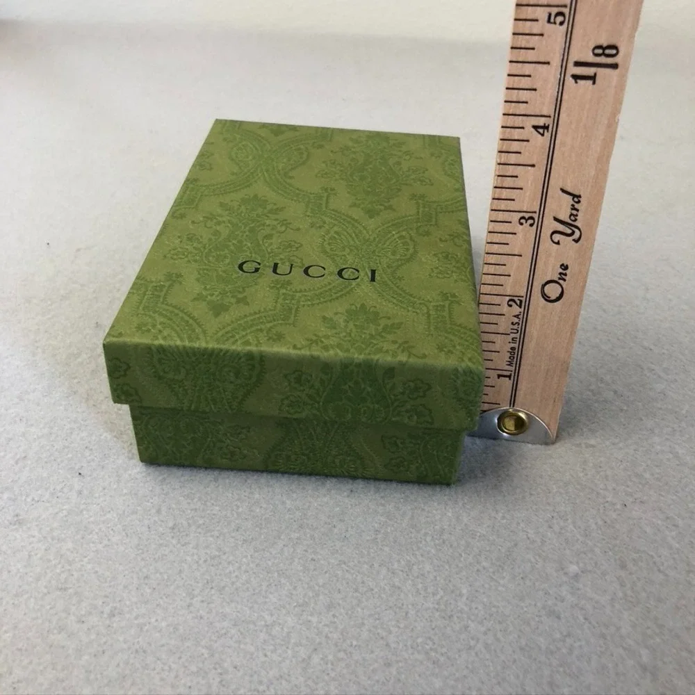 Authentic Gucci Gift Box Green Empty Storage Rectangle Small 5.5x4x2